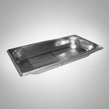 SYSTEMCERAM Einbauspüle Gastro-Behälter 1/3 40 mm tief gelocht, Edelstahl 836