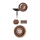 SCHOCK Sichtteile in Copper brushed zu Ablaufgarnitur mit Drehexcenter Copper brushed 400055COB