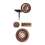 SCHOCK Sichtteile in Copper brushed zu Ablaufgarnitur mit Drehexcenter Copper brushed 400069COB