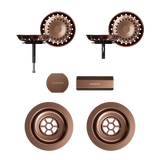 SCHOCK Sichtteile in Copper brushed zu Ablaufgarnitur mit Drehexcenter Copper brushed 400071COB