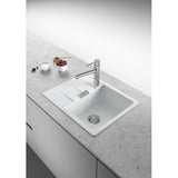 FRANKE Fragranitespüle CNG 611-62 Glacier Drehknopf Edelstahl 114.0681.429