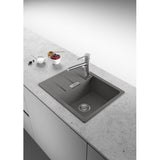 FRANKE Fragranitespüle CNG 611-62 Steingrau Drehknopf Edelstahl 114.0681.427