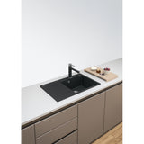 FRANKE Fragranitespüle CNG 611-78 A Onyx Drehknopf Edelstahl 114.0627.657