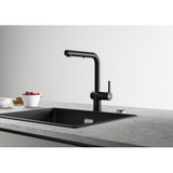 FRANKE Active L Auszugsbrause Black matt Seitenbedienung 115.0653.382