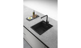 FRANKE Maris Slim L Black Matt Zug Auslauf Seitenbedienung 115.0728.394