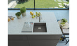 FRANKE Becken KNG 110-52 Steingrau Druckknopf Edelstahl + Zubehör 125.0747.711