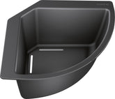 Eck-Schale Kunststoff trans. grau 235866