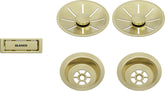 Ab- u. Überlaufset satin gold InFino metallische Oberfläche für Doppelbecken satin gold 203477