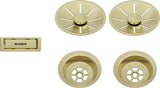 Ab- u. Überlaufset satin gold InFino metallische Oberfläche für Doppelbecken satin gold 203477