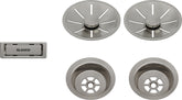 Ab- u. Überlaufset satin platinum InFino metallische Oberfläche für Doppelbecken satin platinum 207410