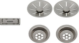 Ab- u. Überlaufset satin platinum InFino metallische Oberfläche für Doppelbecken satin platinum 207410