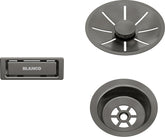 Ab- u. Überlaufset satin dark steel InFino metallische Oberfläche für Einzelbecken satin dark steel 206900