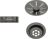 Ab- u. Überlaufset satin dark steel InFino metallische Oberfläche für Einzelbecken satin dark steel 206900