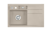 SYSTEMCERAM Einbauspüle Bela 78 Be. li. Fango 23 inkl. Excenterbetätigung, für 45 cm Schrankbreite, Einbauspüle Auflage Becken links 50190223