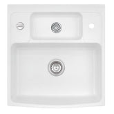 SYSTEMCERAM Einbauspüle Centra 60 Polar 13 inkl. Excenterbetätigung, für 60 cm Schrankbreite, Einbauspüle - keine Lagerware Liefertermin bitte individ. Anfragen Auflage keine Beckenlage 50940213