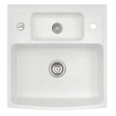 SYSTEMCERAM Einbauspüle Centra 60 Satin 20 inkl. Excenterbetätigung, für 60 cm Schrankbreite, Einbauspüle - keine Lagerware Liefertermin bitte individ. Anfragen Auflage keine Beckenlage 50940220