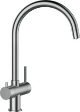 SCHOCK Einhebelmischer ARES Festauslauf Edelstahl massiv 561000EDM