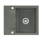 SYSTEMCERAM Einbauspüle Genea 60 Lava 80 inkl. Excenterbetätigung, für 50 cm Schrankbreite, Einbauspüle Auflage reversibel 50970280