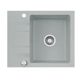 SYSTEMCERAM Einbauspüle Genea 60 Titan 78 inkl. Excenterbetätigung, für 50 cm Schrankbreite, Einbauspüle Auflage reversibel 50970278