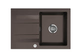 SYSTEMCERAM Einbauspüle Genea 75 Siena 65 inkl. Excenterbetätigung, für 50 cm Schrankbreite, reversibel einsetzbar, Einbauspüle Auflage reversibel 50900265