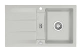 SYSTEMCERAM Einbauspüle Genea 87 Alu 76 inkl. Excenterbetätigung, für 50 cm Schrankbreite, Einbauspüle Auflage reversibel 50910276