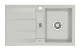 SYSTEMCERAM Einbauspüle Genea 87 Alu 76 inkl. Handbetätigung, für 50 cm Schrankbreite, Einbauspüle Auflage reversibel 50910176