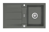 SYSTEMCERAM Einbauspüle Genea 87 Lava 80 inkl. Excenterbetätigung, für 50 cm Schrankbreite, Einbauspüle Auflage reversibel 50910280