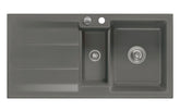 SYSTEMCERAM Einbauspüle Genea 100 F Lava 80 inkl. Excenterbetätigung, für 60 cm Schrankbreite, Spüle zum flächenbündigen Einbau, inkl. 4 x Eckradien R 10 Auflage reversibel 55920280