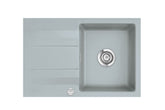 SYSTEMCERAM Einbauspüle Genea 75 F Titan 78 inkl. Excenterbetätigung, für 50 cm Schrankbreite, Spüle zum flächenbündigen Einbau, inkl. 4 x Eckradien R 10 Auflage reversibel 55900278