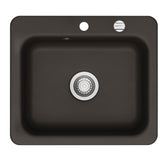 SYSTEMCERAM Einbauspüle Juna 57 F Siena 65 inkl. Excenterbetätigung, für 60 cm Schrankbreite, Spüle zum flächenbündigen Einbau Auflage keine Beckenlage 55040265