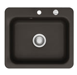SYSTEMCERAM Einbauspüle Juna 57 F Siena 65 inkl. Excenterbetätigung, für 60 cm Schrankbreite, Spüle zum flächenbündigen Einbau Auflage keine Beckenlage 55040265
