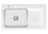 SYSTEMCERAM Einbauspüle Juna 90 Be. Li. Grönland 12 inkl. Excenterbetätigung, für 60 cm Schrankbreite, Einbauspüle Auflage Becken links 50150212
