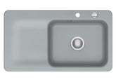 SYSTEMCERAM Einbauspüle Juna 90 Be. Re. Titan 78 inkl. Excenterbetätigung, für 60 cm Schrankbreite, Einbauspüle Auflage Becken rechts 50140278