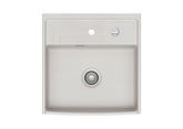 SYSTEMCERAM Einbauspüle Kentro 60 Alu 76 inkl. Excenterbetätigung, für 60 cm Schrankbreite, Einbauspüle Auflage keine Beckenlage 59930276