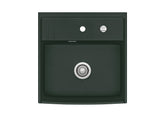 SYSTEMCERAM Einbauspüle Kentro 60 Eibe 56 inkl. Excenterbetätigung, für 60 cm Schrankbreite, Einbauspüle Auflage keine Beckenlage 59930256