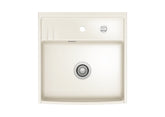 SYSTEMCERAM Einbauspüle Kentro 60 Magnolie 10 inkl. Excenterbetätigung, für 60 cm Schrankbreite, Einbauspüle Auflage keine Beckenlage 59930210