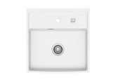 SYSTEMCERAM Einbauspüle Kentro 60 Polar 13 inkl. Excenterbetätigung, für 60 cm Schrankbreite, Einbauspüle Auflage keine Beckenlage 59930213