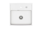 SYSTEMCERAM Einbauspüle Kentro 60 Polar 13 inkl. Handbetätigung, für 60 cm Schrankbreite, Einbauspüle Auflage keine Beckenlage 59930113
