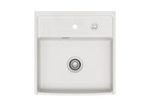 SYSTEMCERAM Einbauspüle Kentro 60 Satin 20 inkl. Excenterbetätigung, für 60 cm Schrankbreite, Einbauspüle Auflage keine Beckenlage 59930220