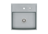 SYSTEMCERAM Einbauspüle Kentro 60 Titan 78 inkl. Excenterbetätigung, für 60 cm Schrankbreite, Einbauspüle Auflage keine Beckenlage 59930278