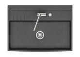 SYSTEMCERAM Einbauspüle Kentro 90 Schiefer 85 inkl. Excenterbetätigung, für 90 cm Schrankbreite, Einbauspüle Auflage keine Beckenlage 59950285