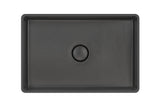 SYSTEMCERAM Einbauspüle Lavara 60 U/g Schiefer 85 inkl. Excenterbetätigung, für 80 cm Schrankbreite, mit geschliffener Oberseite, inkl. Ablauf mit keramischer Abdeckung und Geberit Clou- Überlaufsystem, verschließbar Unterbau keine Beckenlage 34210285