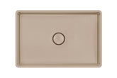 SYSTEMCERAM Einbauspüle Lavara 60 U/g Fango 23 inkl. Excenterbetätigung, für 80 cm Schrankbreite, mit geschliffener Oberseite, inkl. Ablauf mit keramischer Abdeckung und Geberit Clou- Überlaufsystem, verschließbar Unterbau keine Beckenlage 34210223