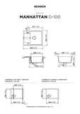 SCHOCK Spüle Auflage Manhattan D-100-A Cristalite Onyx MAND100AGON