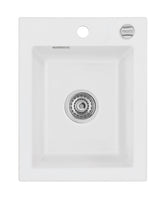 SYSTEMCERAM Einbauspüle Mera 39 Satin 20 inkl. Excenterbetätigung, für 40 cm Schrankbreite, Einbauspüle Auflage keine Beckenlage 50610220