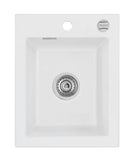 SYSTEMCERAM Einbauspüle Mera 39 Satin 20 inkl. Handbetätigung, für 40 cm Schrankbreite, Einbauspüle Auflage keine Beckenlage 50610120