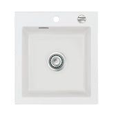 SYSTEMCERAM Einbauspüle Mera 46 Satin 20 inkl. Excenterbetätigung, für 45 cm Schrankbreite, Einbauspüle Auflage keine Beckenlage 50560220