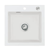 SYSTEMCERAM Einbauspüle Mera 51 Satin 20 inkl. Excenterbetätigung, für 50 cm Schrankbreite, Einbauspüle Auflage keine Beckenlage 50010220