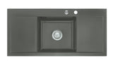 SYSTEMCERAM Einbauspüle Mera Middle Lava 80 inkl. Excenterbetätigung, für 50 cm Schrankbreite, Einbauspüle Auflage keine Beckenlage 50730280