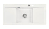 SYSTEMCERAM Einbauspüle Mera Middle Polar 13 inkl. Excenterbetätigung, für 50 cm Schrankbreite, Einbauspüle Auflage keine Beckenlage 50730213